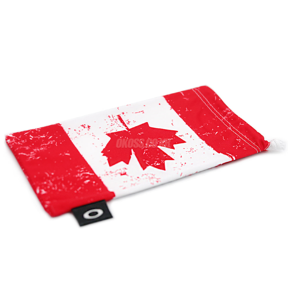 오클리 정품 선글라스 렌즈 클리닝 파우치 캐나다 100-789-003 OAKLEY MICROCLEAR CLEANING STORAGE BAG CANADA FLAG